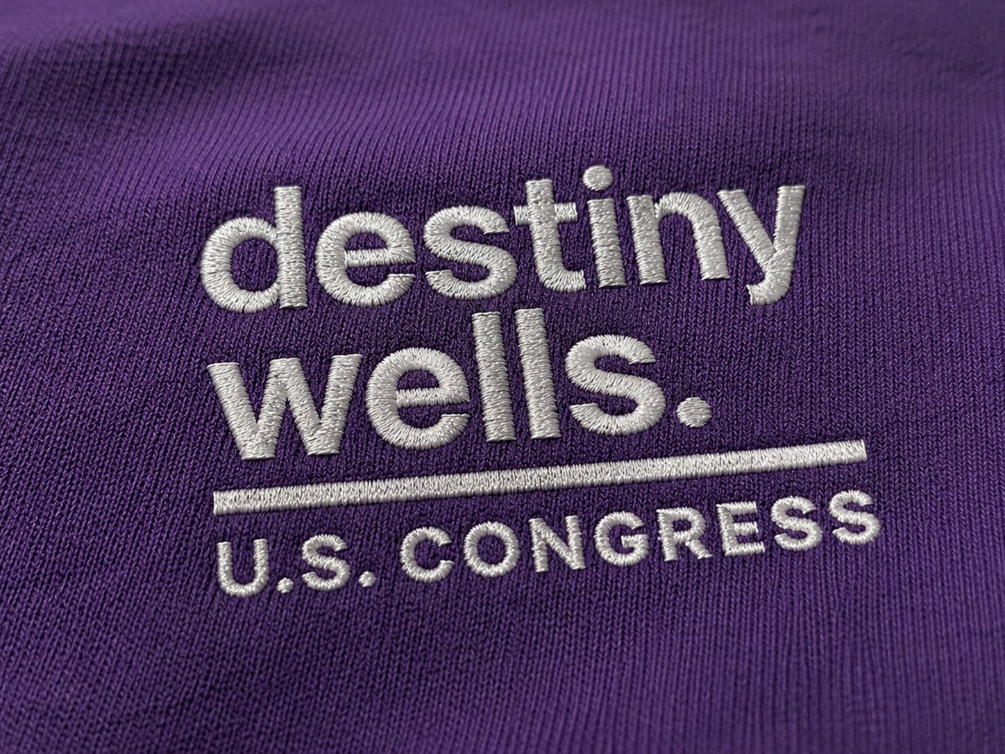 Destiny Wells U.S. Congress embroidery example