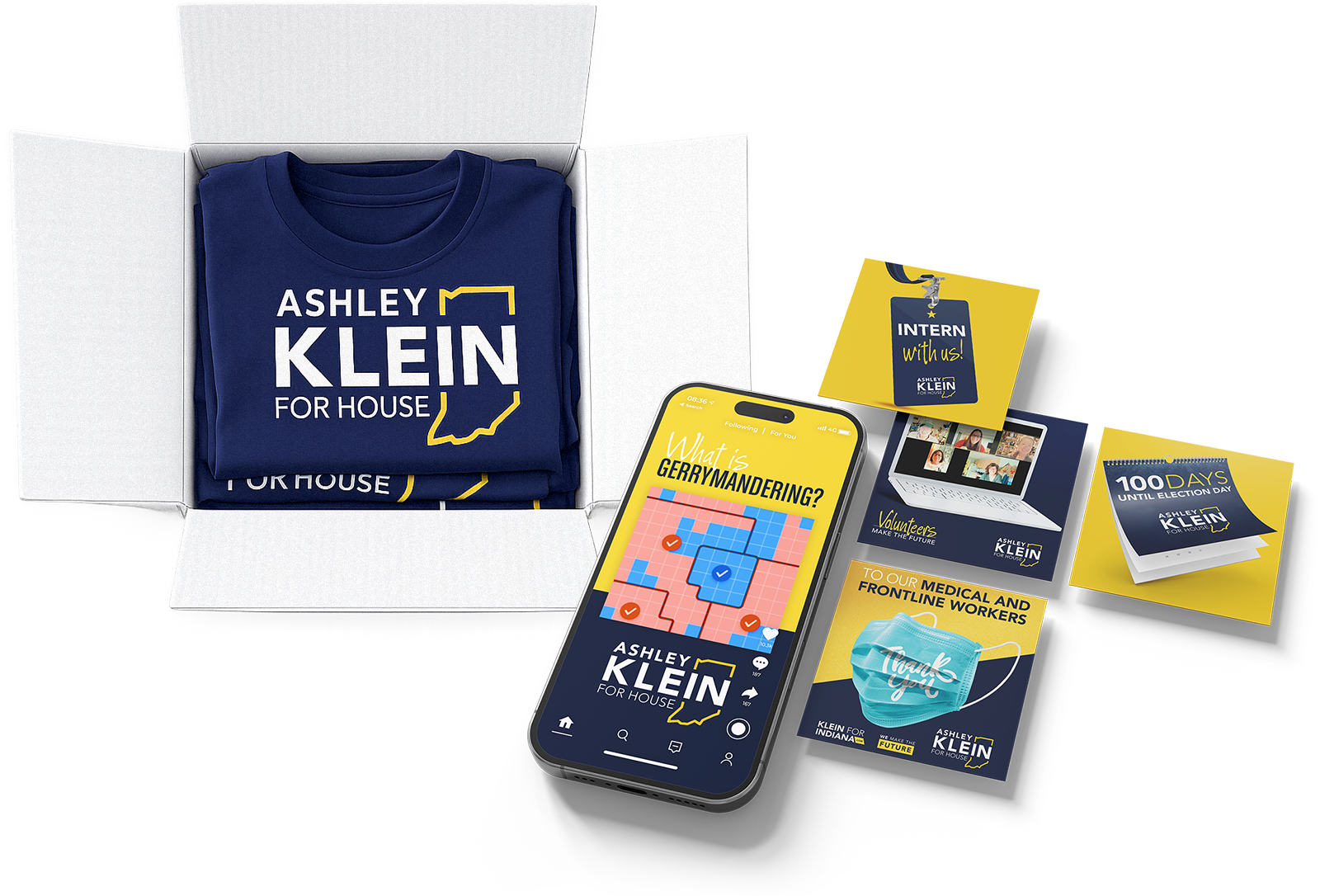Ashley Klein for House brand examples including apparel and social media